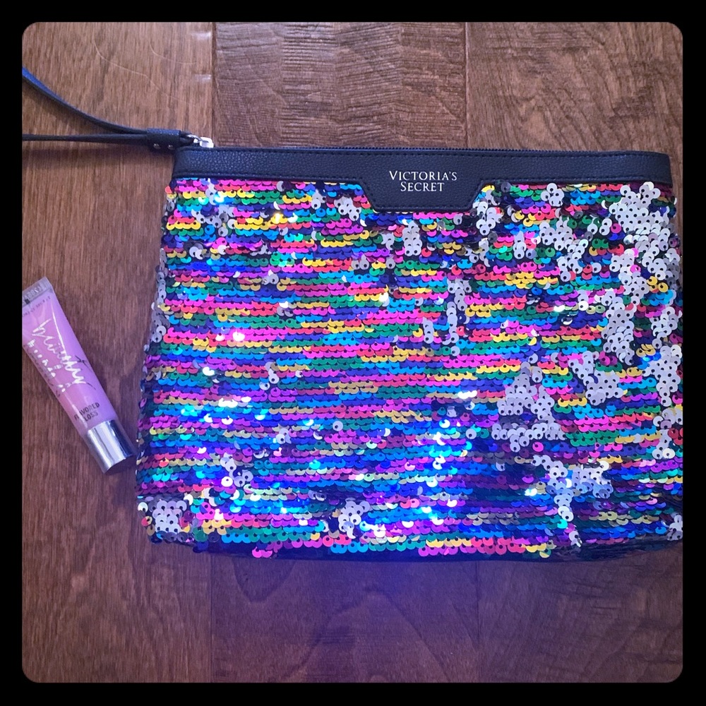 Victoria's Secret Sequin Clutch/Make Up Bag